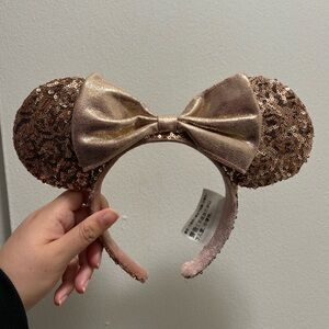 Disney Parks Minnie Mouse Sequined Ears - Rose Gold